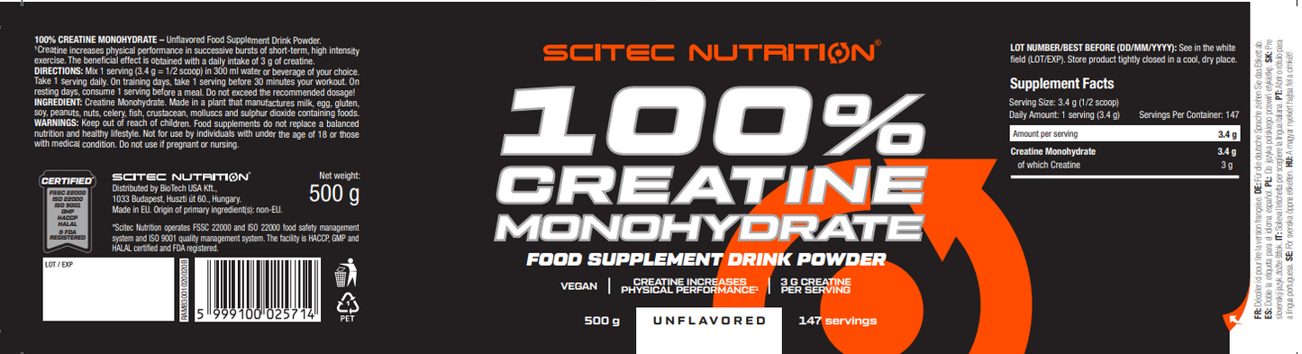 100% Creatine Monohydrate (300 gr.)