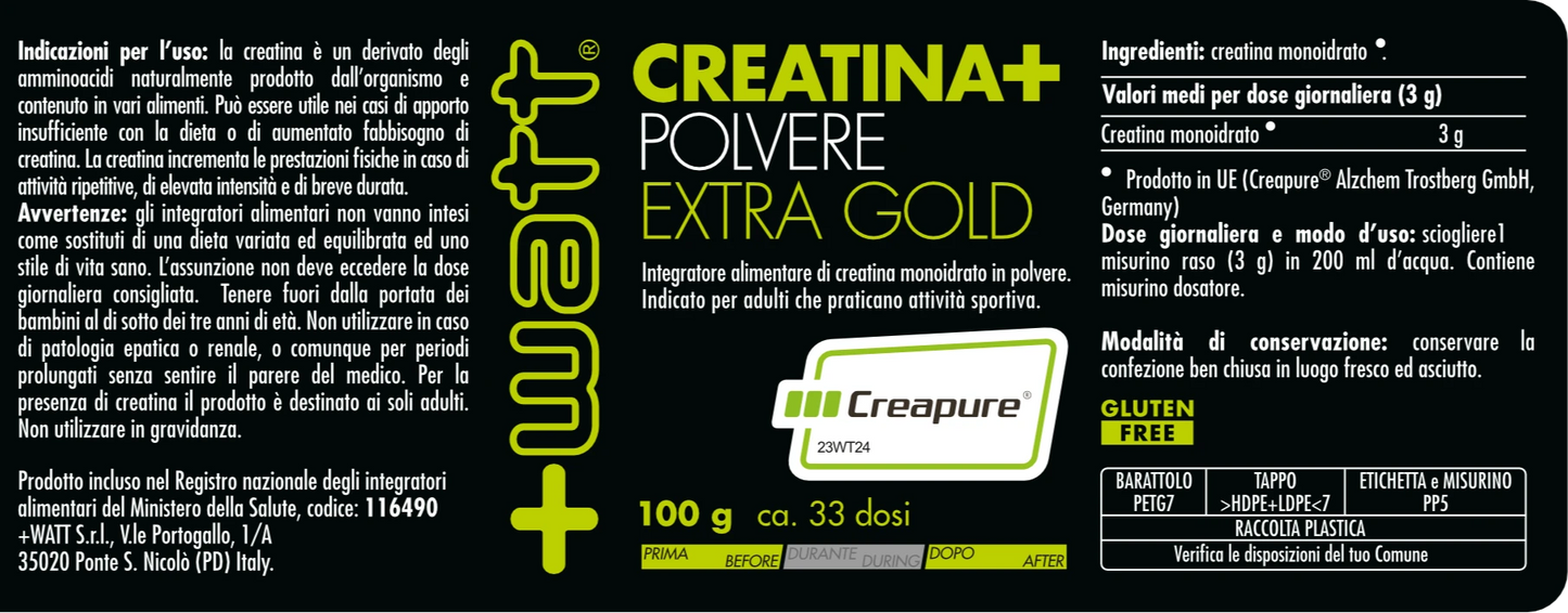 CREATINA+ EXTRAGOLD 100