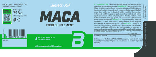 Maca - 60 mega capsule